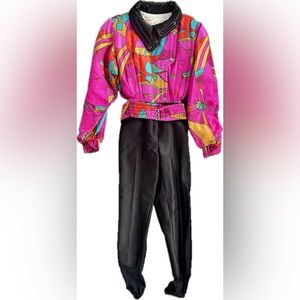 Vintage Ladies Skea Ski Suit with Belt